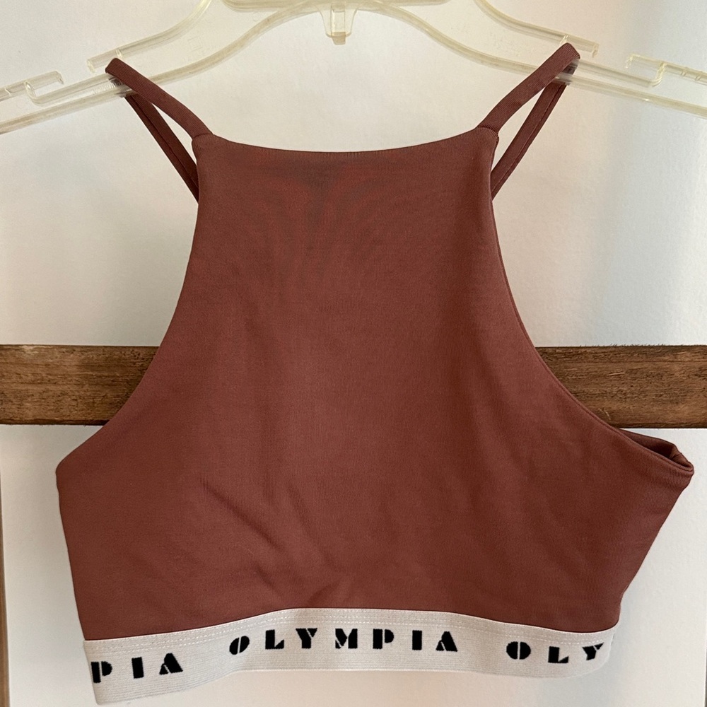 Olympia Activewear Brown Crop Top